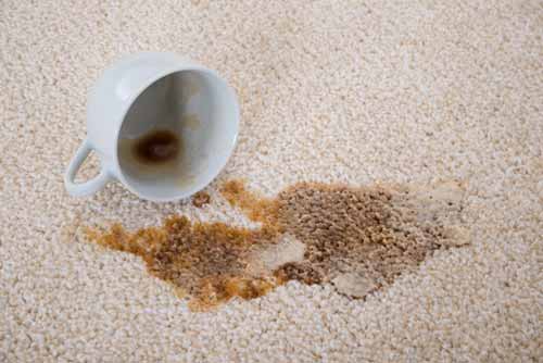 Kaffeeflecken aus dem Teppich entfernen