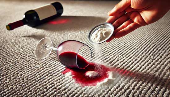 Rotweinflecken aus dem Teppich entfernen Rotweinflecken aus dem Teppich entfernen